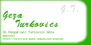 geza turkovics business card