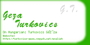 geza turkovics business card